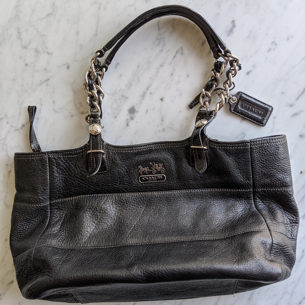 Coach Black Leather Shoulder Bag